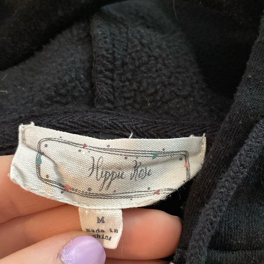 Hippie Rose cropped zip up